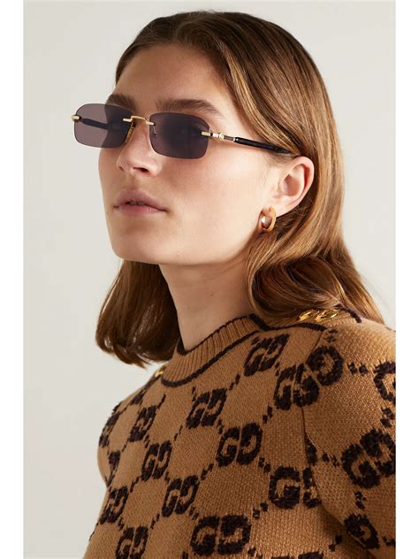 gucci black gold rectangle sunglasses|shop gucci sunglasses online.